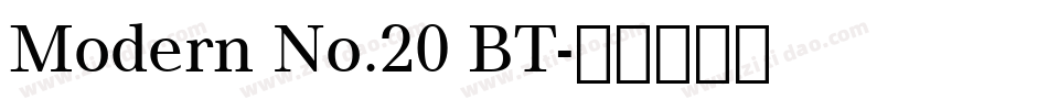Modern No.20 BT字体转换